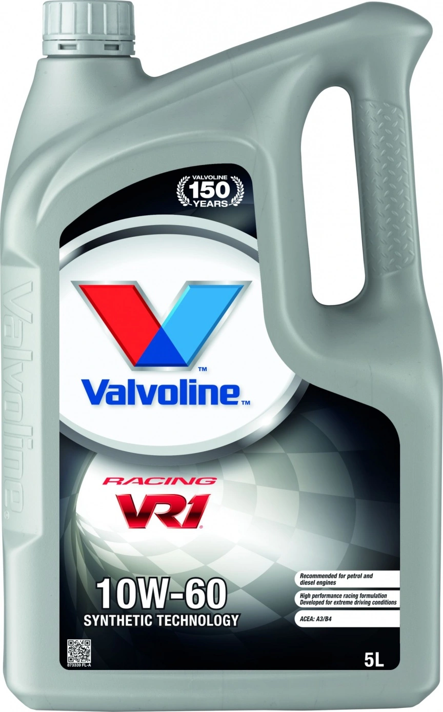 Valvoline VR1 Racing 10W-60 Synteettinen Kilpamoottoriöljy, 5ltr.