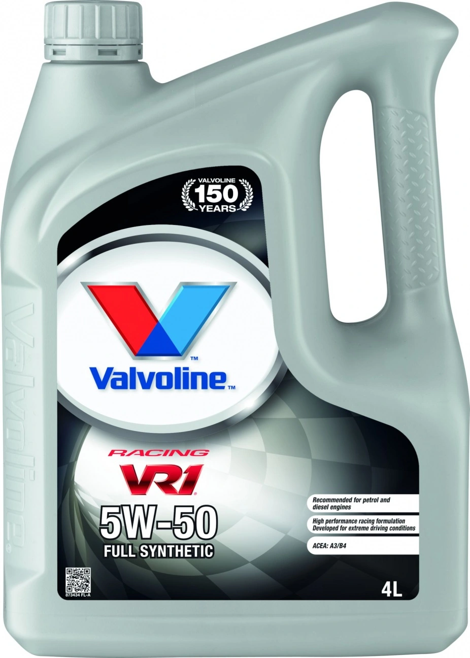 Valvoline VR1 Racing 5W-50 Täyssynteettinen Kilpamoottoriöljy, 4ltr.