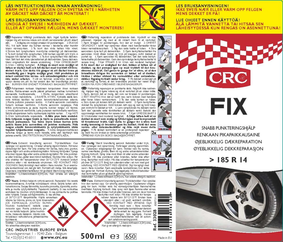 CRC Renkaanpaikkausaine Fix 500ml - Image 2
