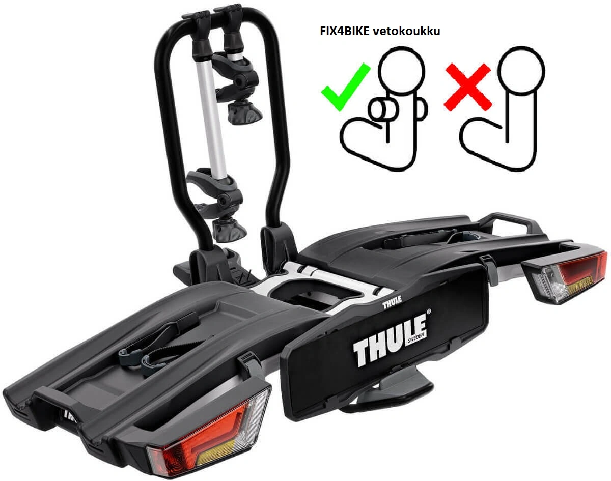Thule EasyFold XT F 2 Fix4Bike Vetokoukkuun (kahdelle Pyörälle)