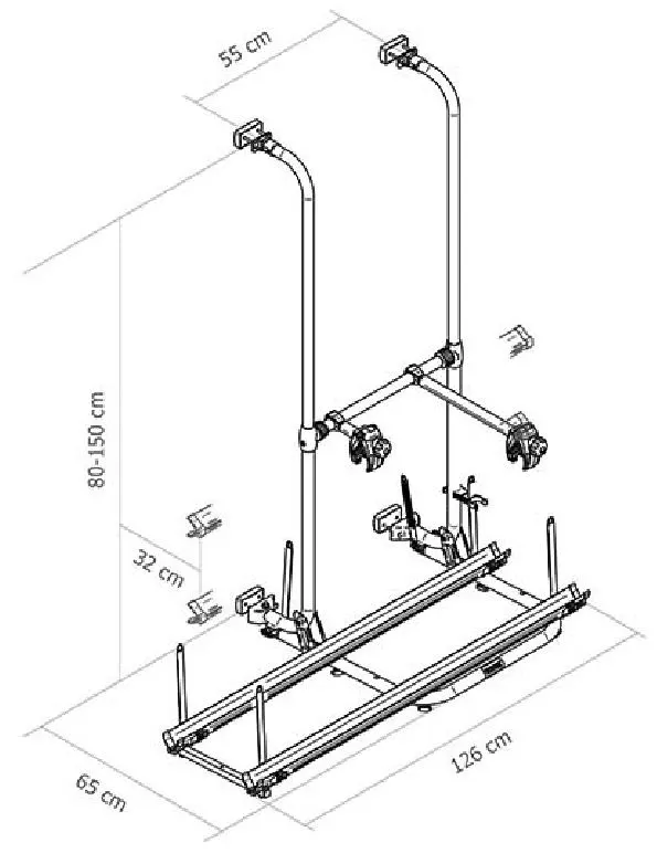 Thule Sport G2 Compact Pyöräteline Pakettiauton Takaoveen (pariovelliset) - Image 4